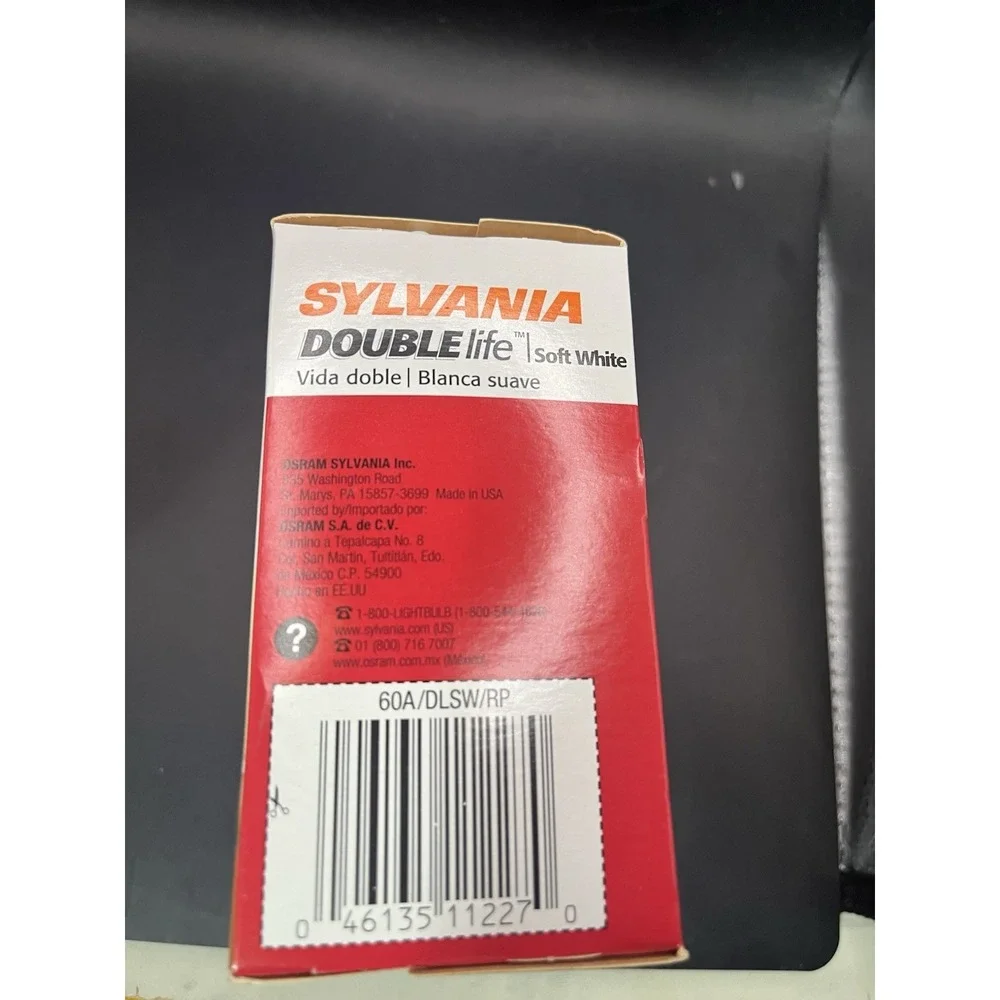 Sylvania double life 60w light bulb two pack  Made‎ in the USA